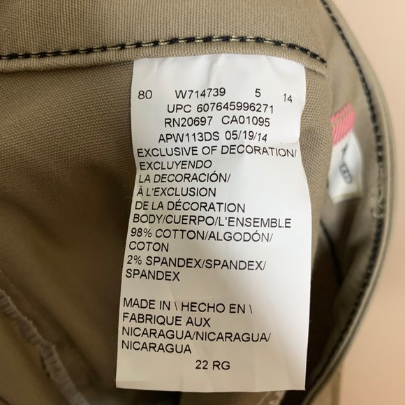 Dickies Women's Stretch Twill Relaxed Khaki Pants Work Uniform Women's Size 22 - Picture 6 of 8